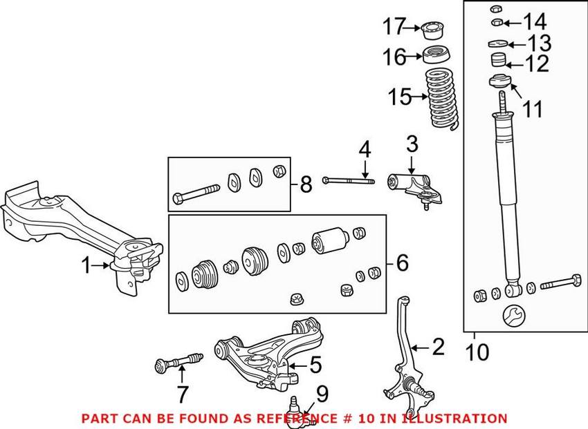 Mercedes Shock Absorber - Front 1703200330